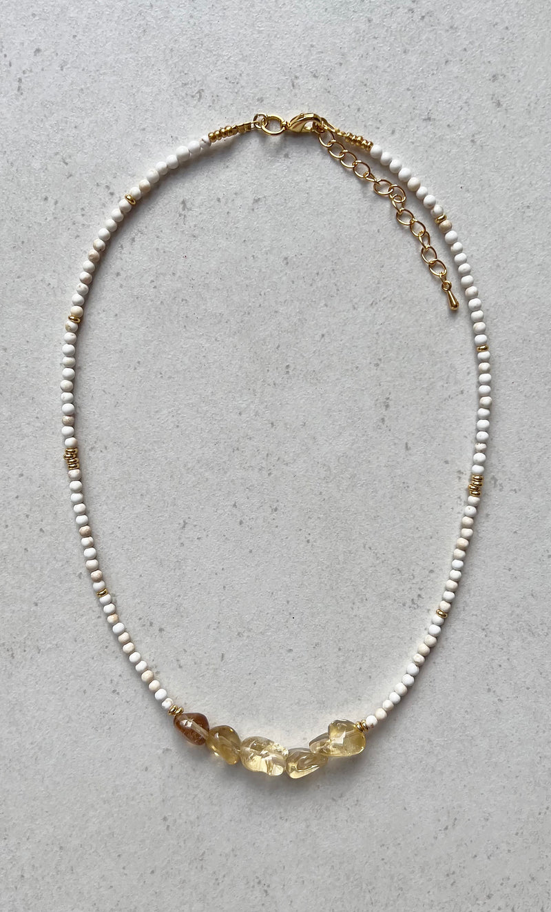 The Tunik Salacia 5 Stone Citrine Necklace