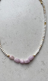 The Tunik Salacia 5 Stone Kunzite Necklace