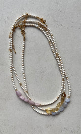 The Tunik Salacia 5 Stone Kunzite Necklace