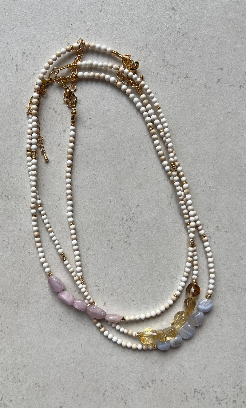 The Tunik Salacia 5 Stone Kunzite Necklace