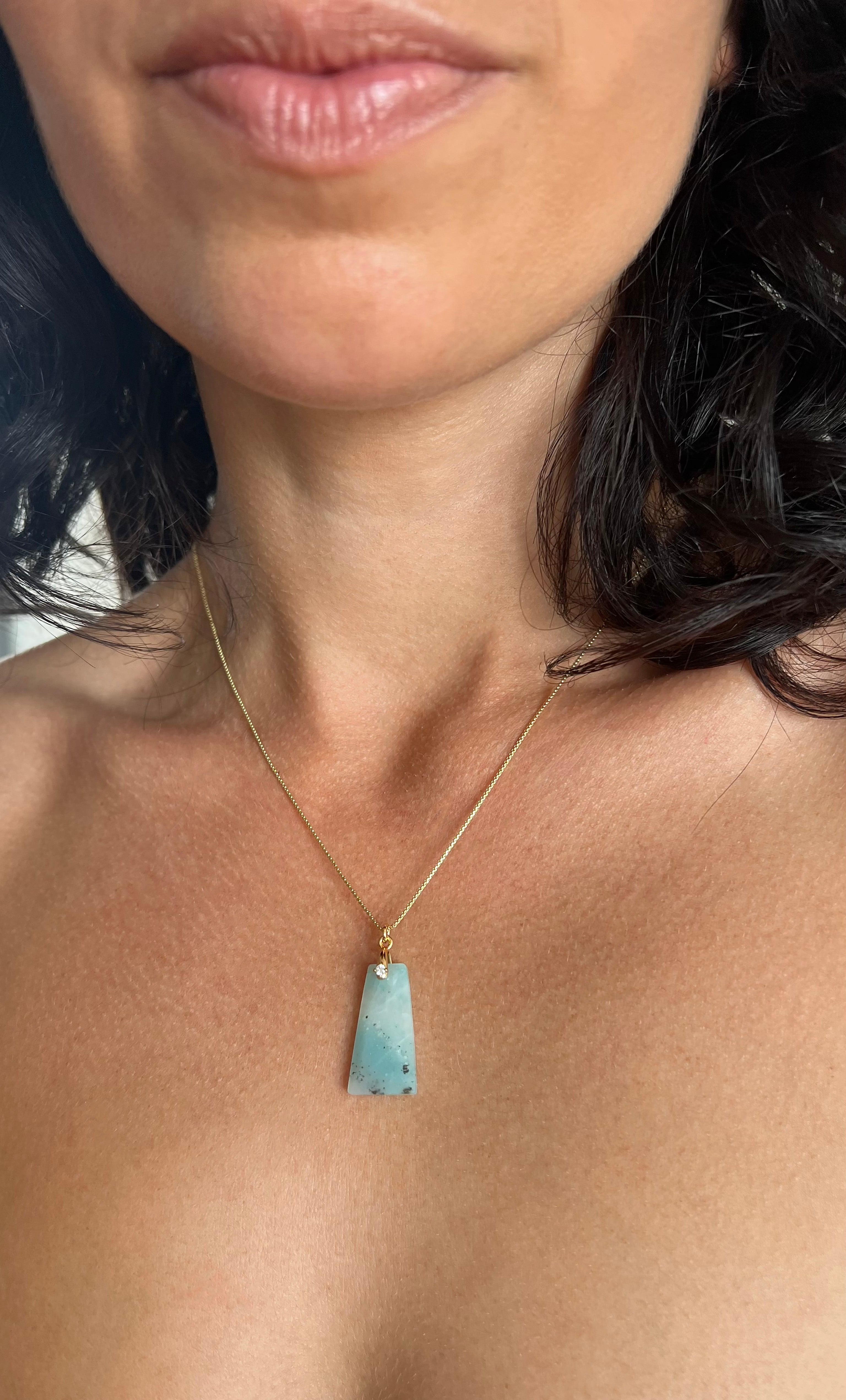 The Tunik Blessing Stone Necklace - Amazonite
