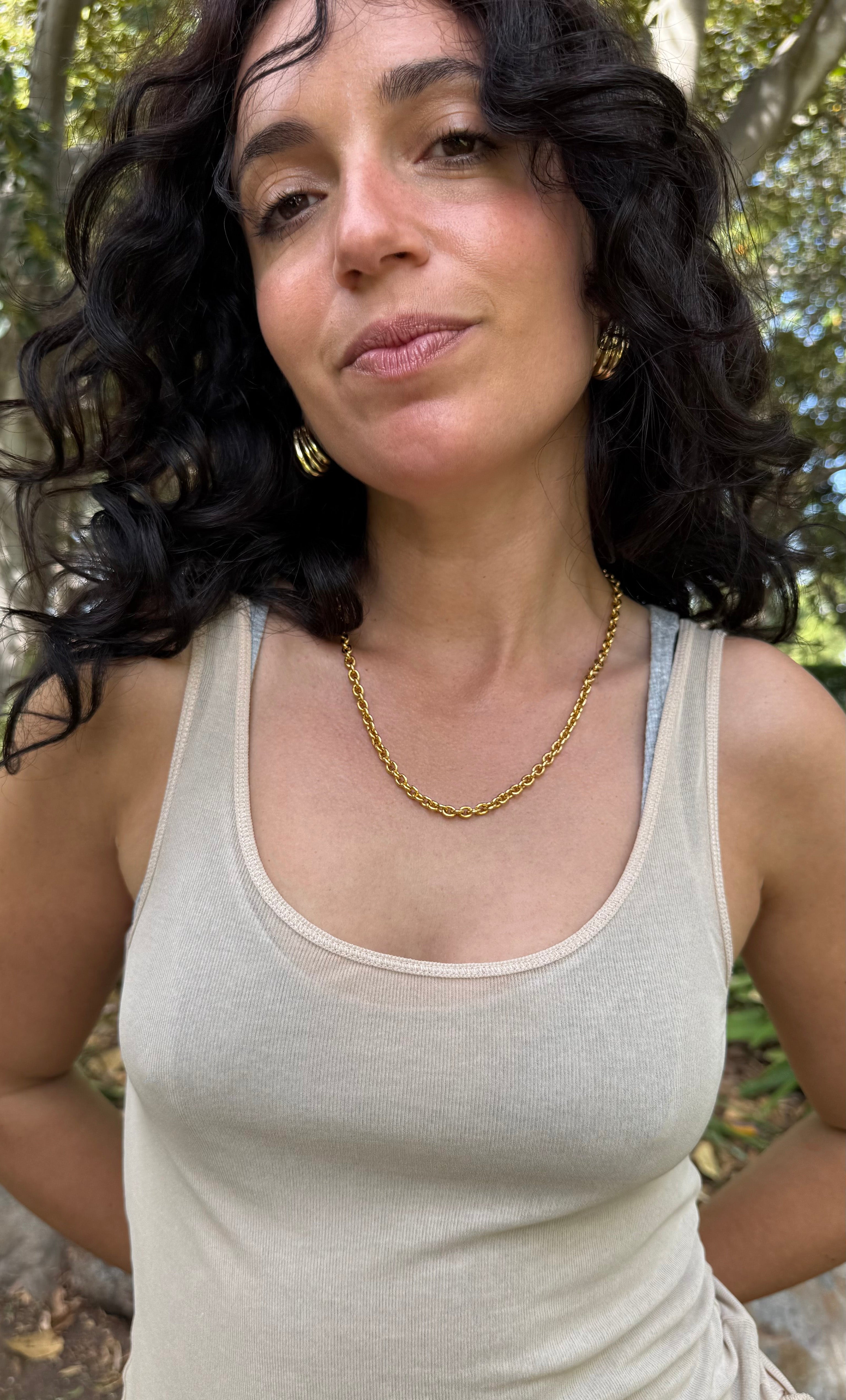 The Tunik Bold Organic Shell Earrings - GOLD