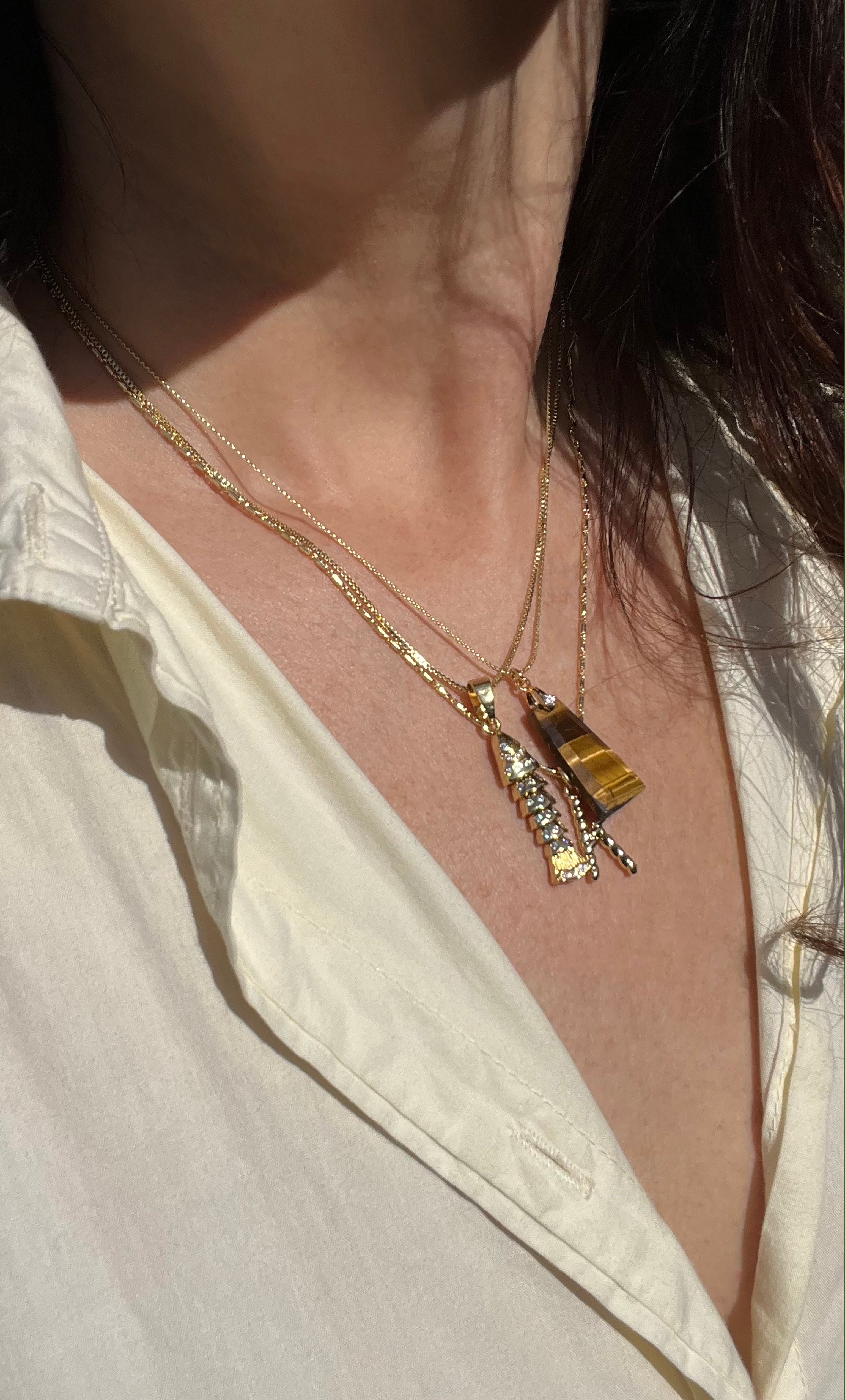 The Tunik Blessing Stone Necklace - Tigers Eye