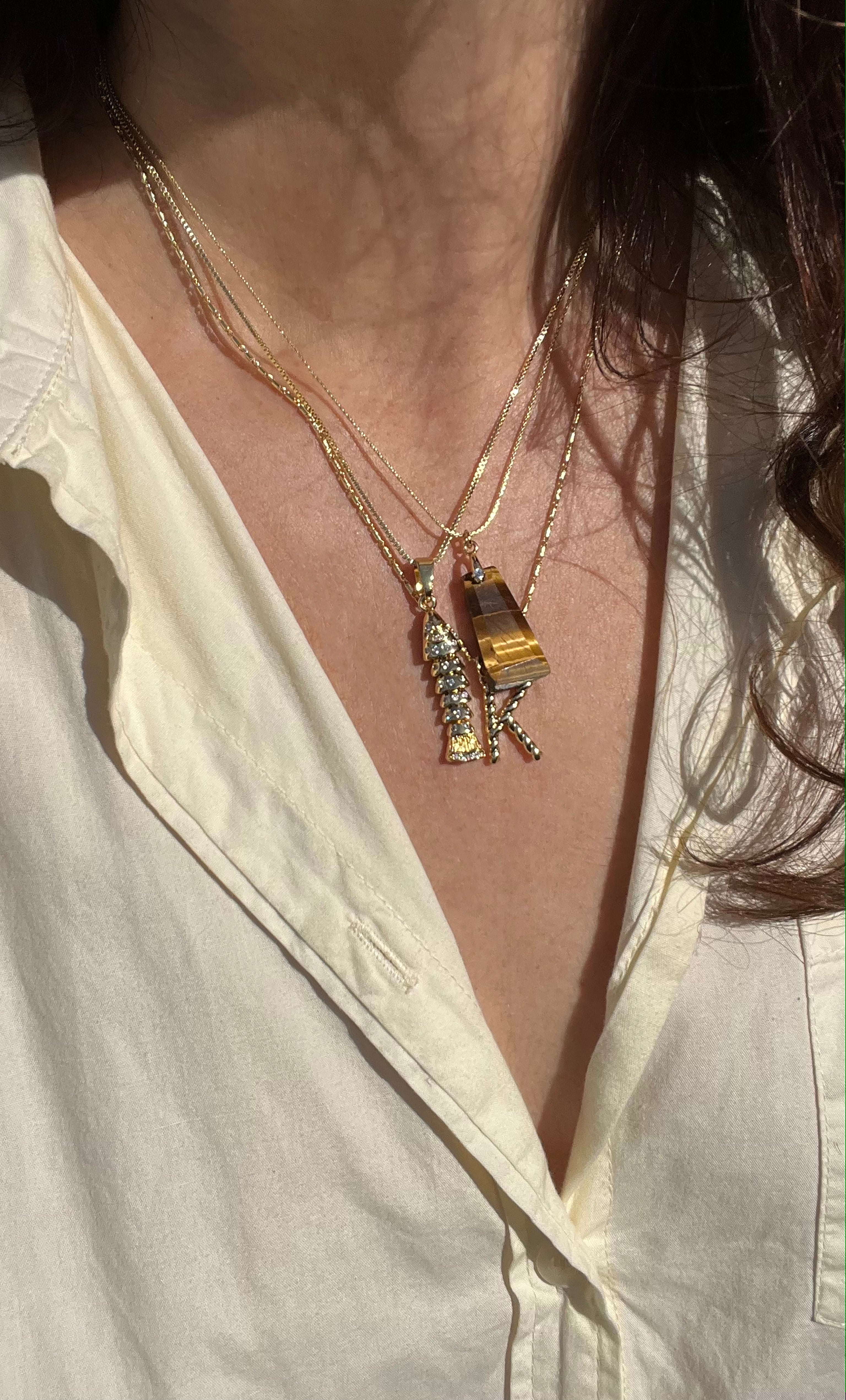 The Tunik Blessing Stone Necklace - Tigers Eye
