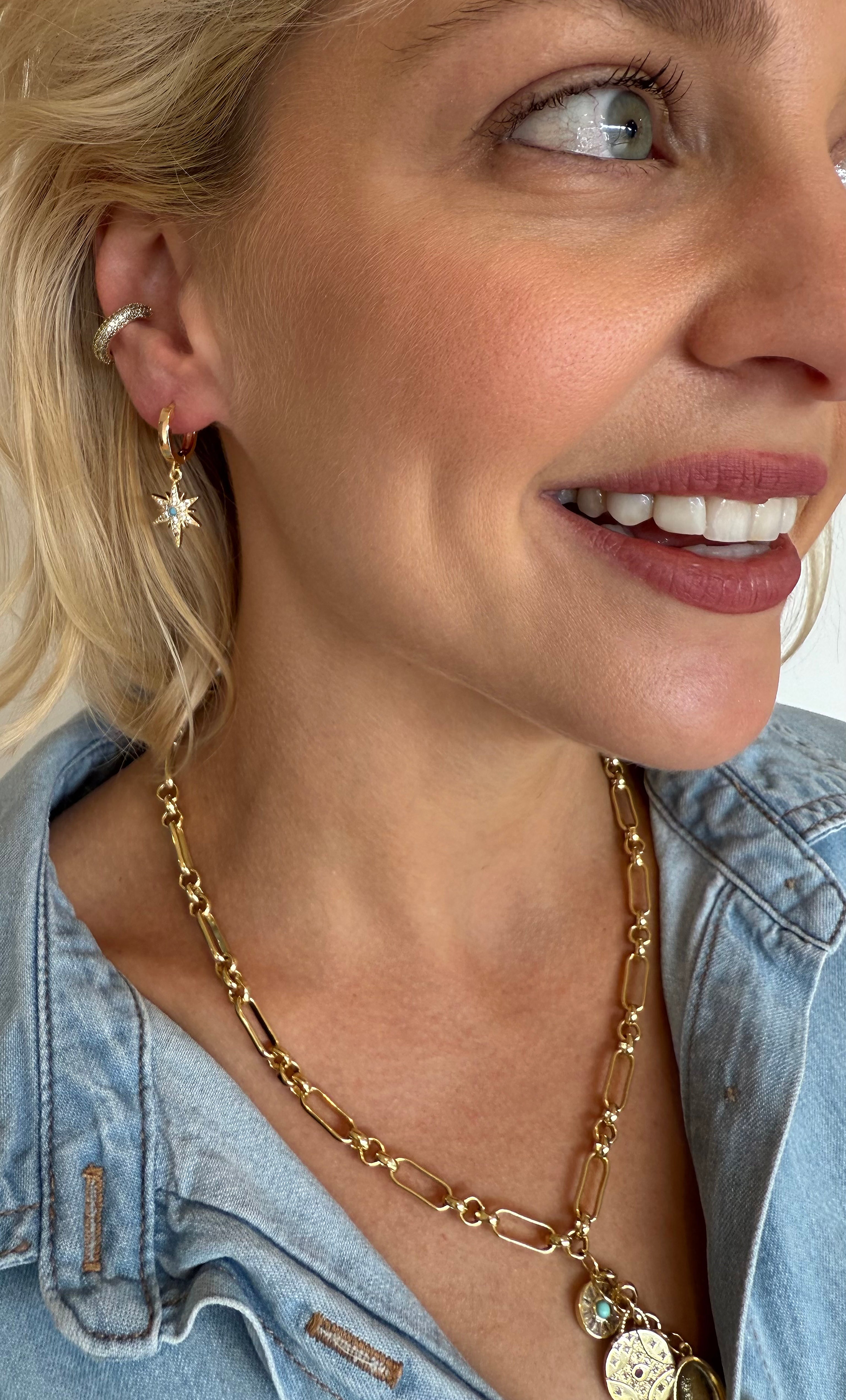 The Tunik Micro Pave Treasure Ear Cuff - Gold