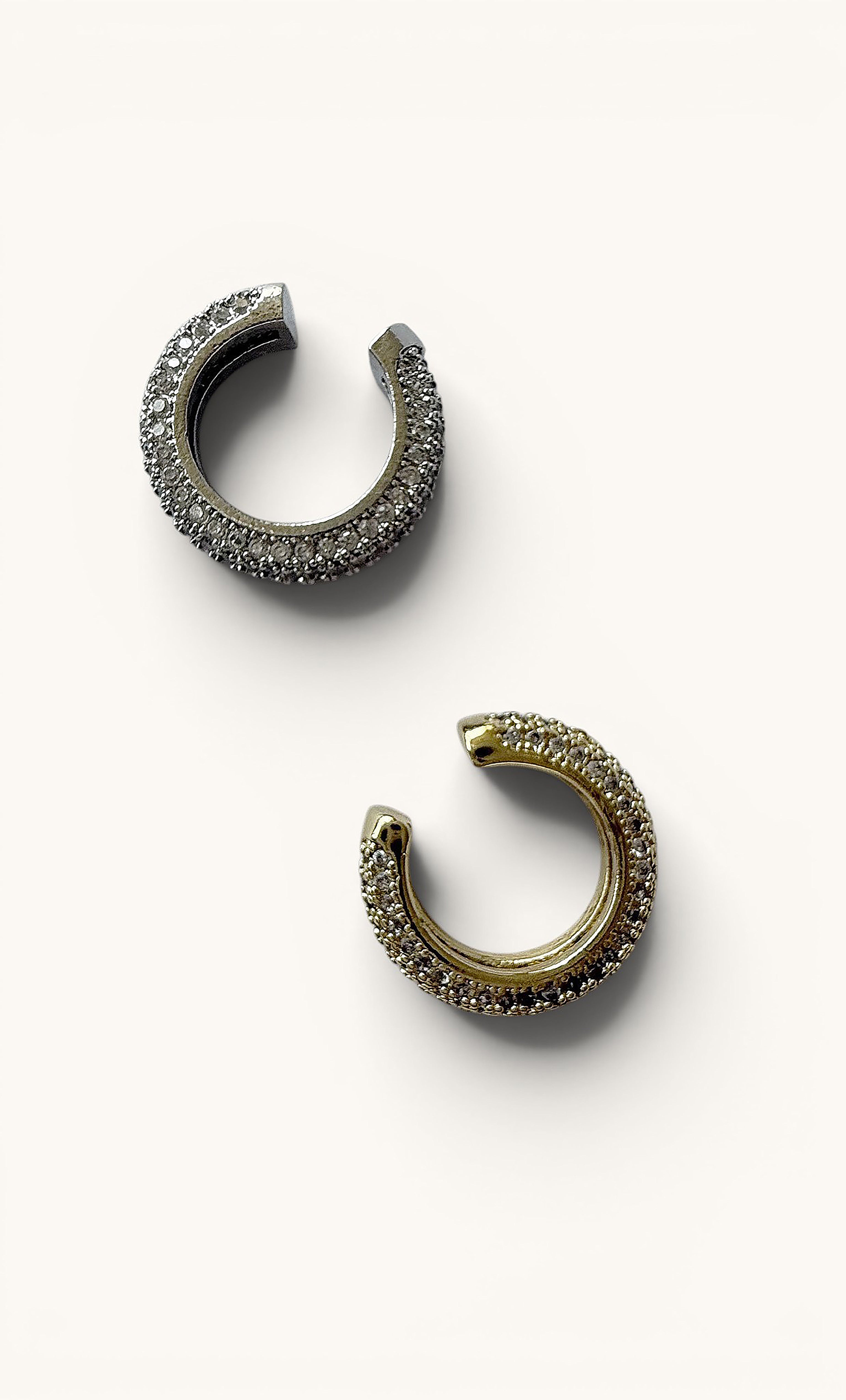 Micro Pave Treasure Ear Cuff - Silver | Tunik