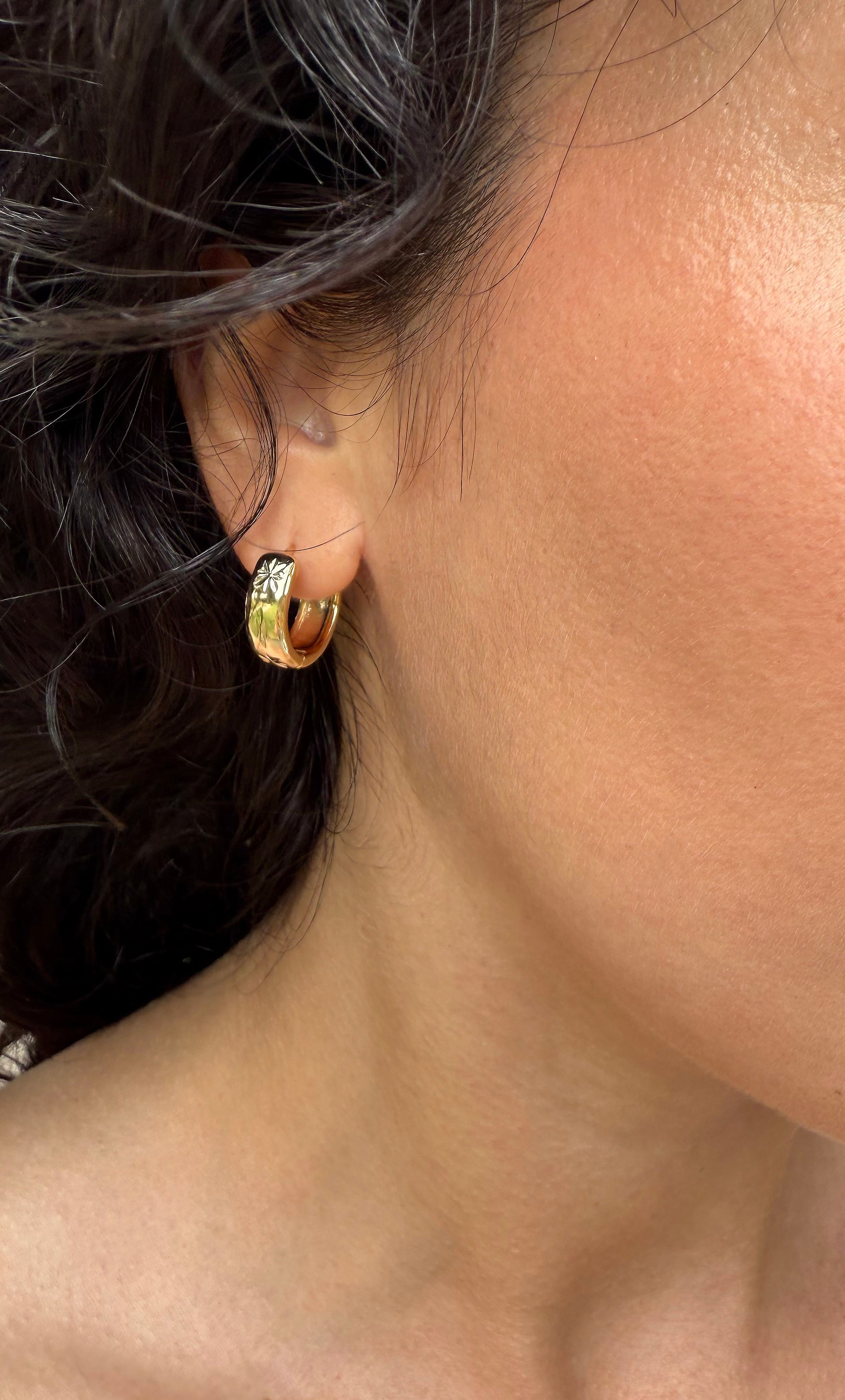 The Tunik Midnight Stars Huggie Earrings