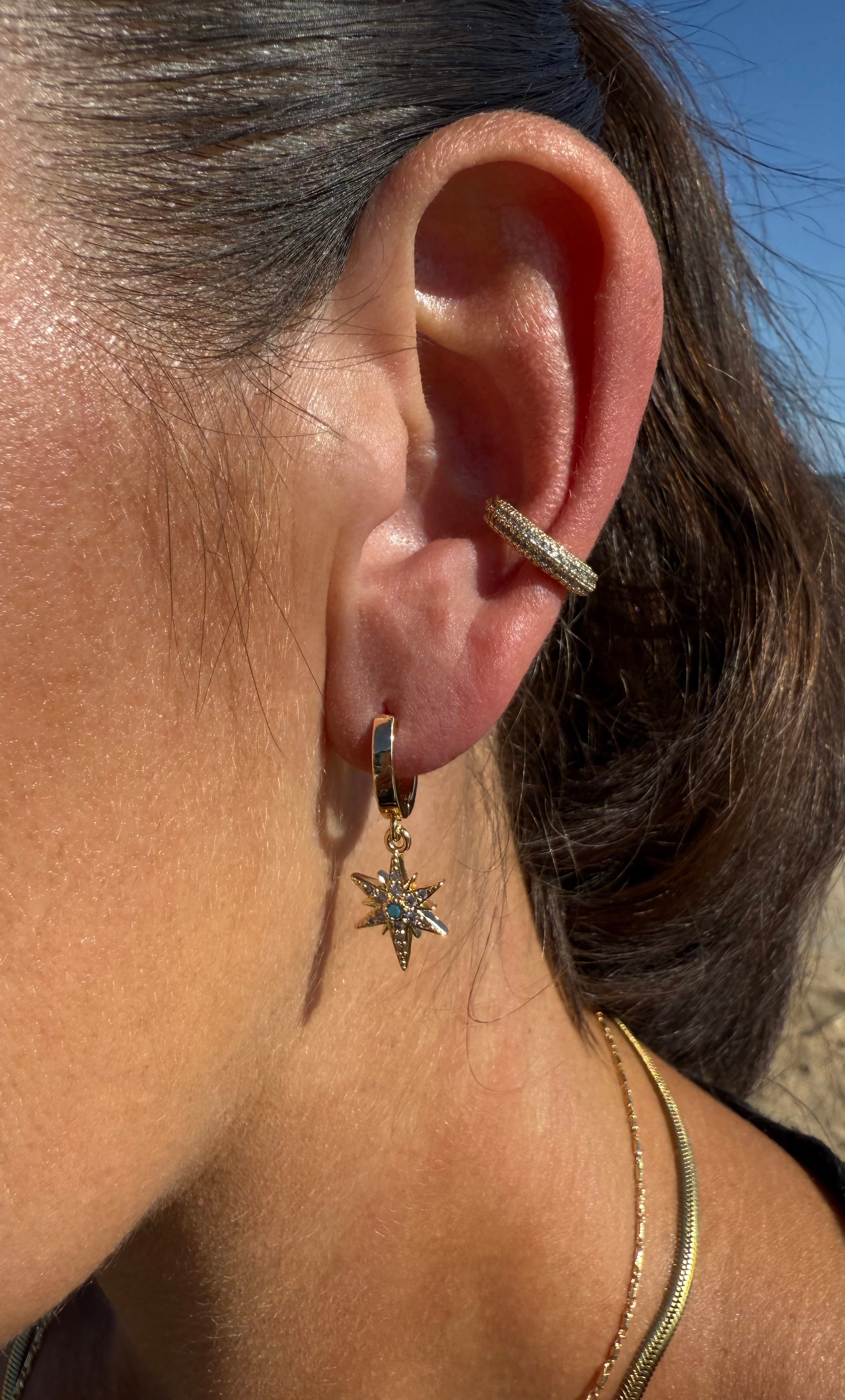 The Tunik Micro Pave Treasure Ear Cuff - Gold