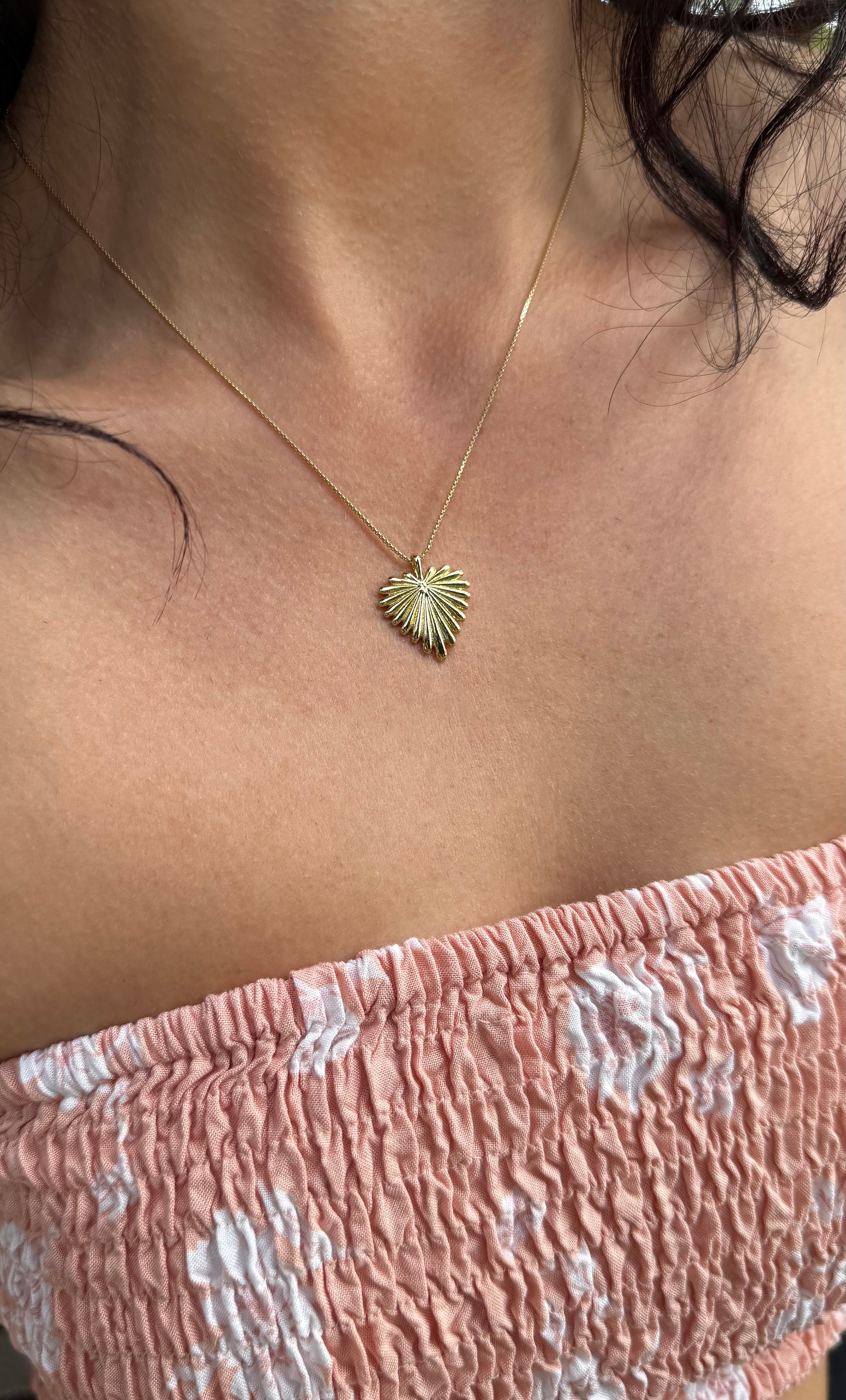 The Tunik Ray Of Sunshine Heart Medallion Necklace