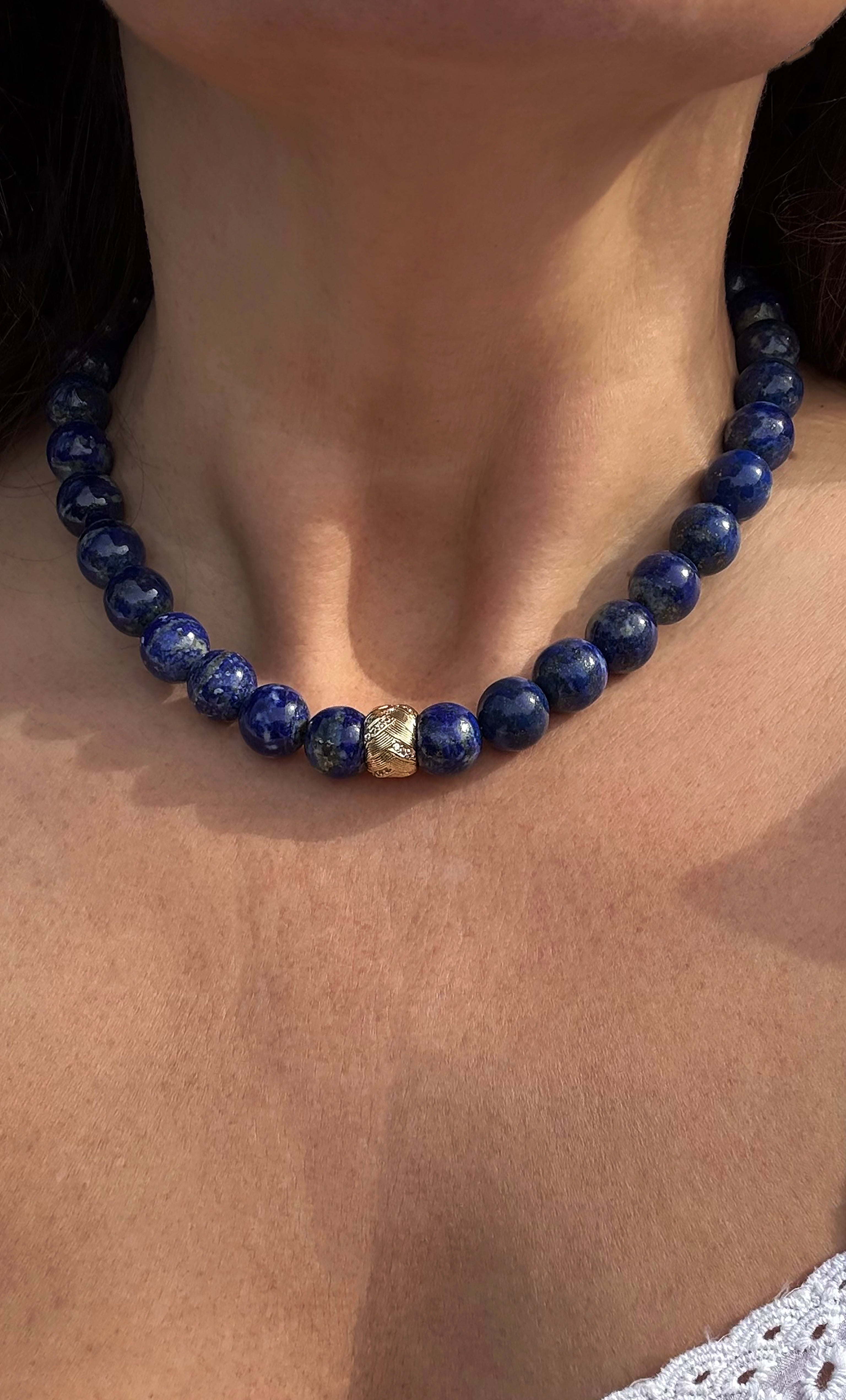 Limited Edition | The Tunik Wisdom Statement AA grade Lapis Lazuli Stone Bead Handmade Necklace | Tunik