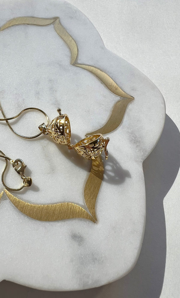 The Tunik Cage Locket Pendant Necklace