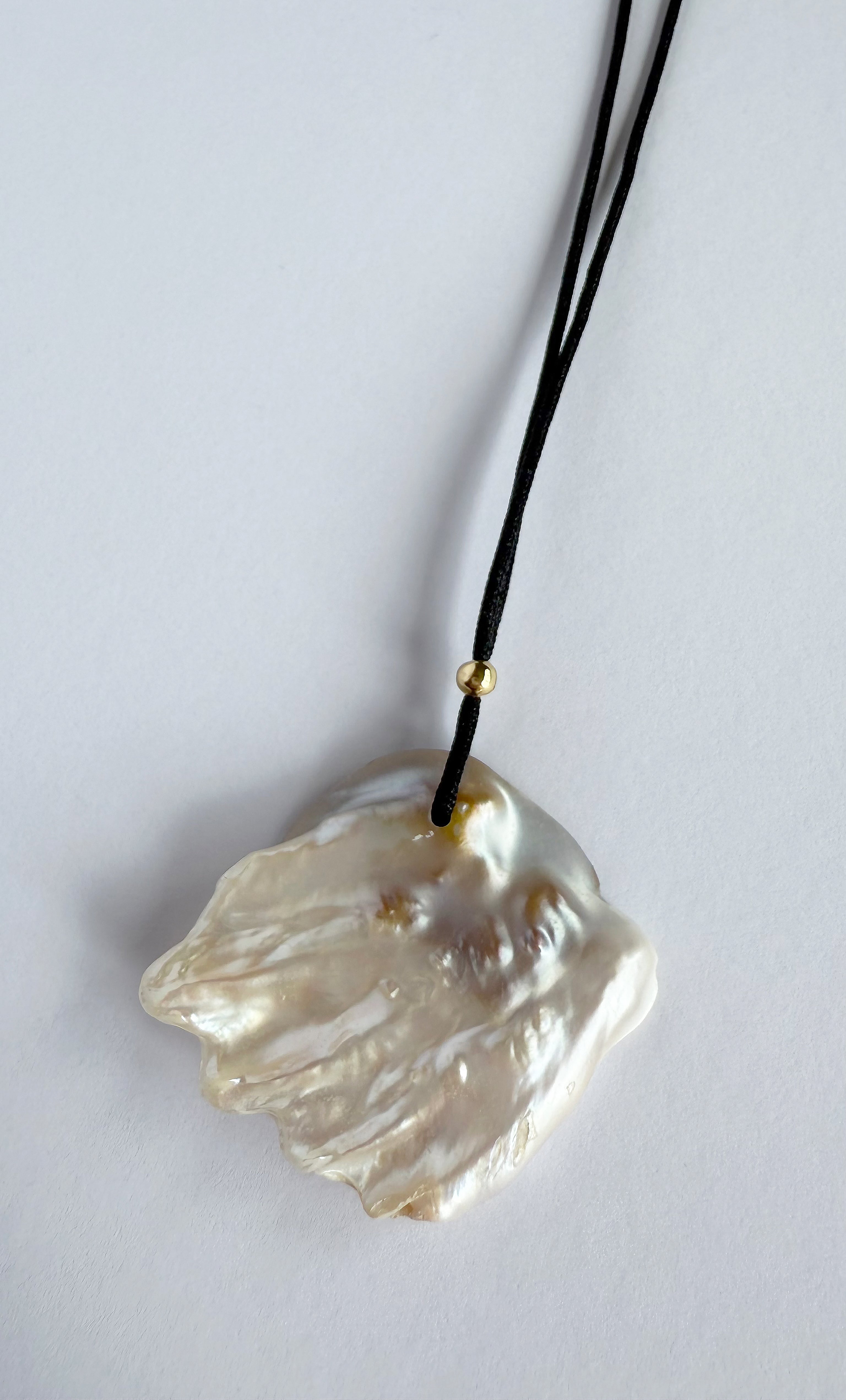 Voyage Wing Freshwater Blister Pearl Pendant Long Line Necklace | Tunik