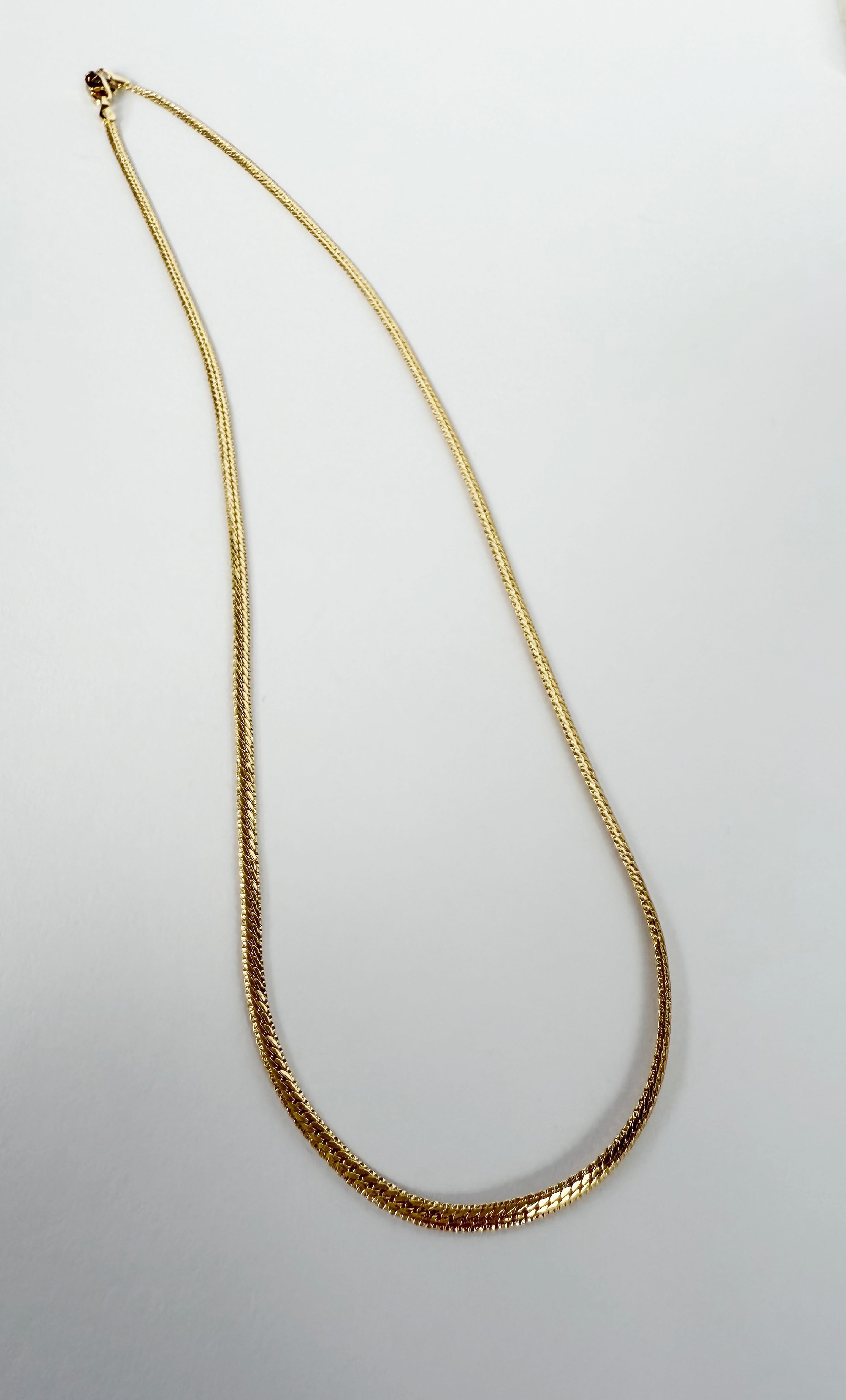 24K Gold fill Herringbone Chain Necklace - Tarnish-Resistant | Tunik