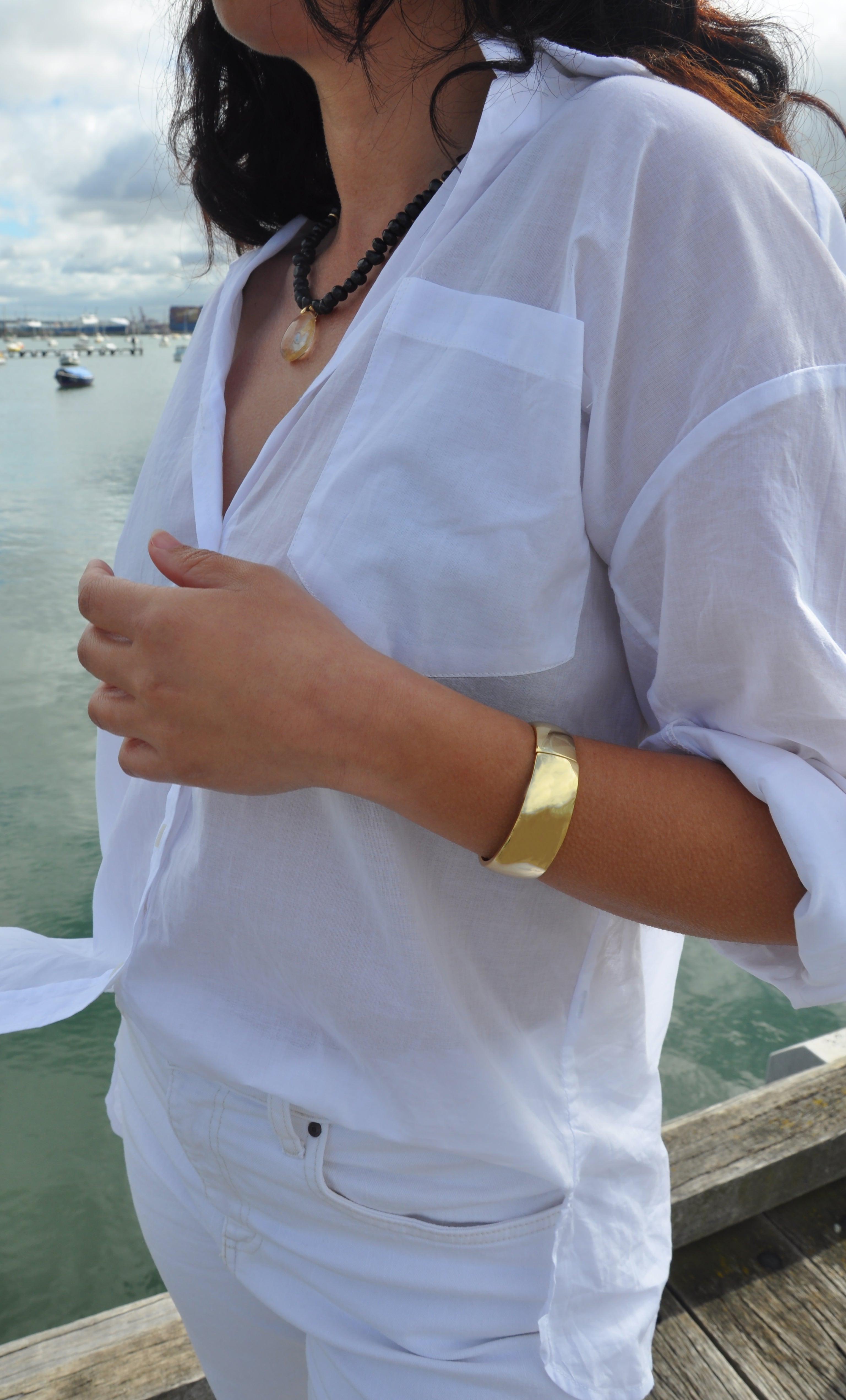 24K Gold Fill Statement Bangle | Tunik