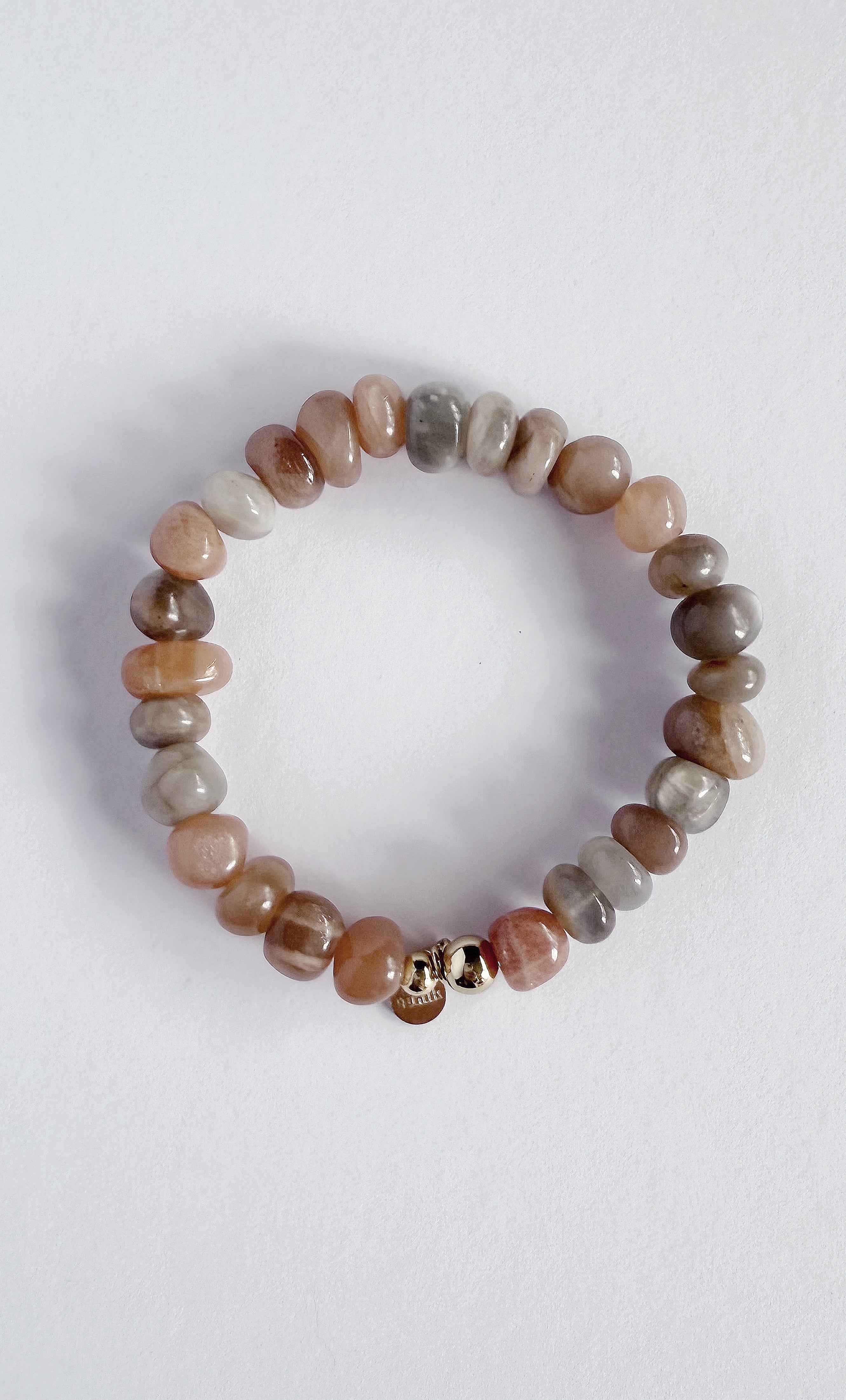 Drift Peach Moonstone Stone Beaded Bracelet | Tunik