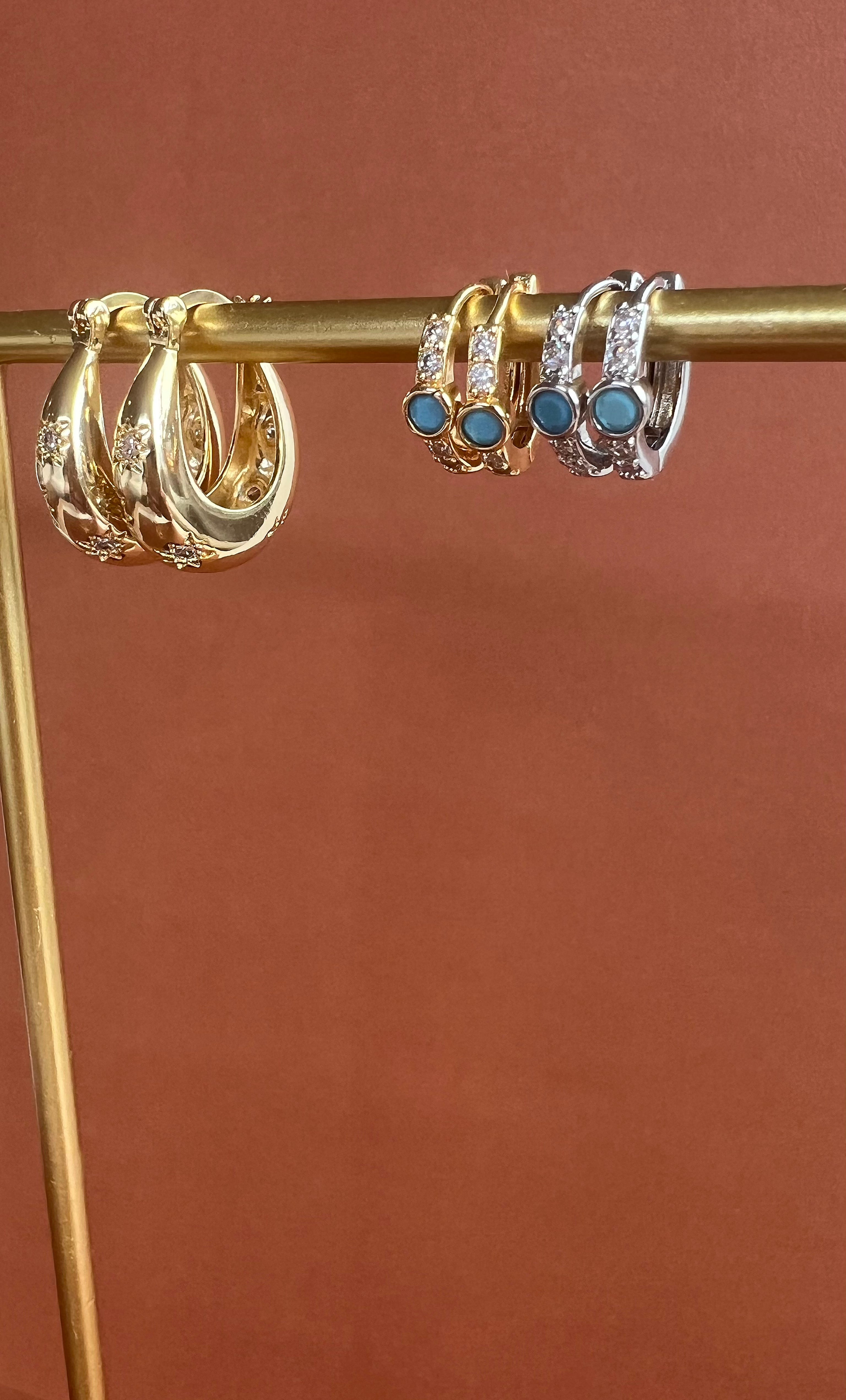 The Tunik Celestial Star Dome Earrings