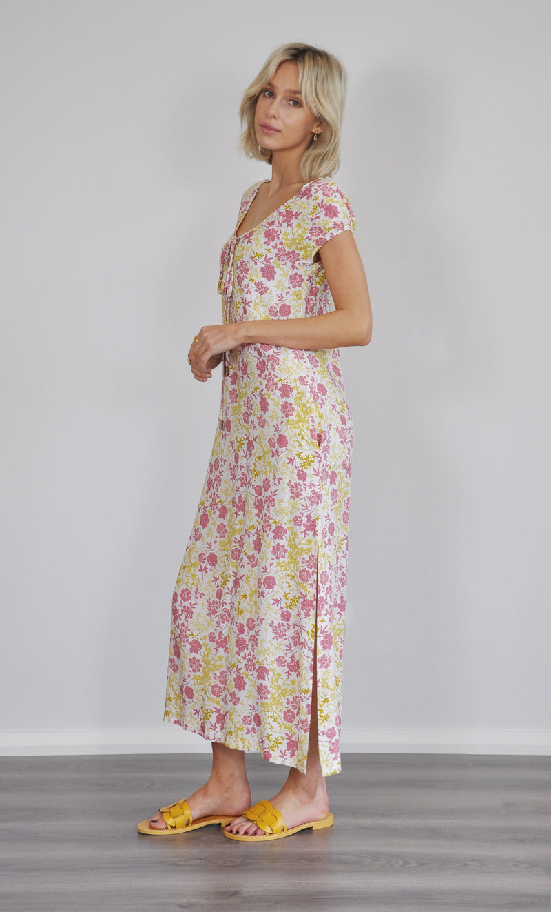 The Tunik Aurelia sun dress - Blooms Rose print