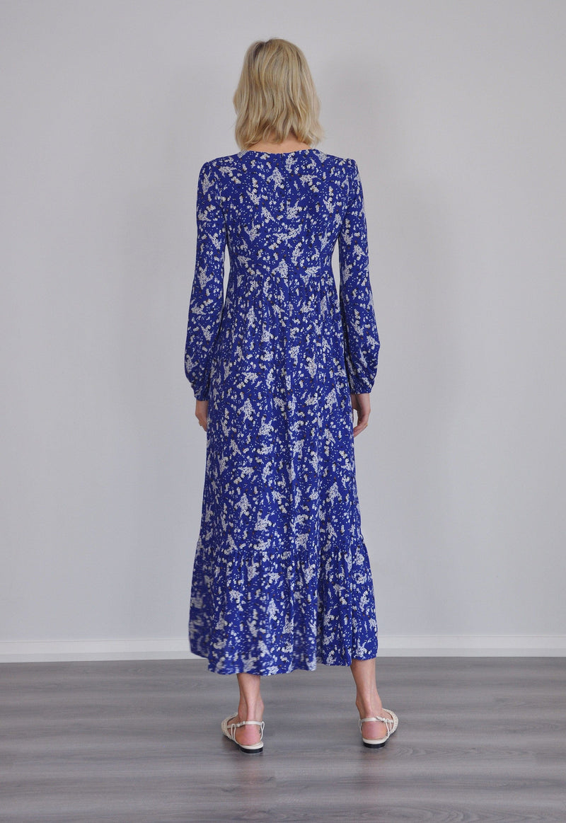 The Tunik Lola maxi dress - Poetic Daisy Cobalt print