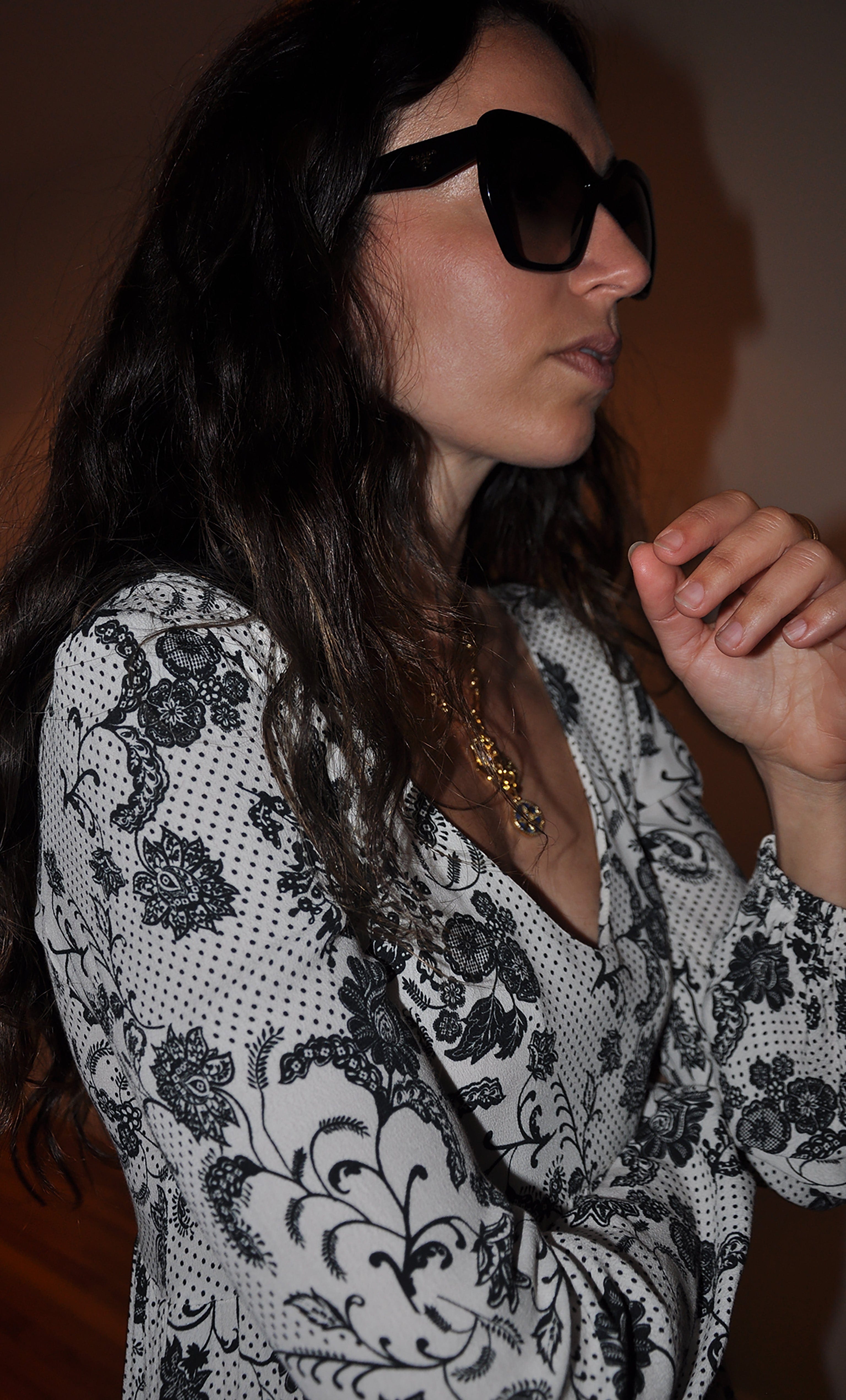 The Tunik Lola maxi dress - She Swirls Creme print