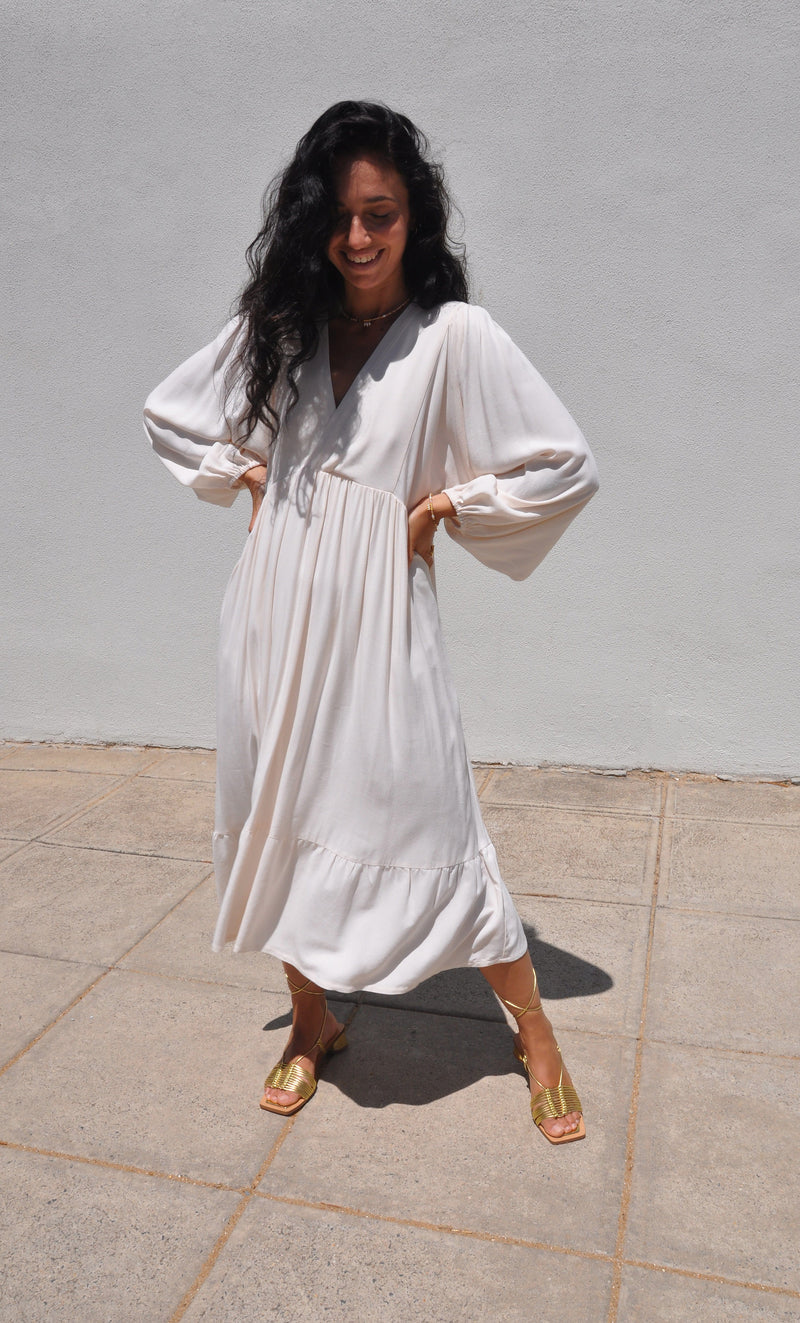 The Tunik Harper midi dress - Creme