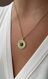 The Tunik Moonbeam Blue Tigers Eye Necklace